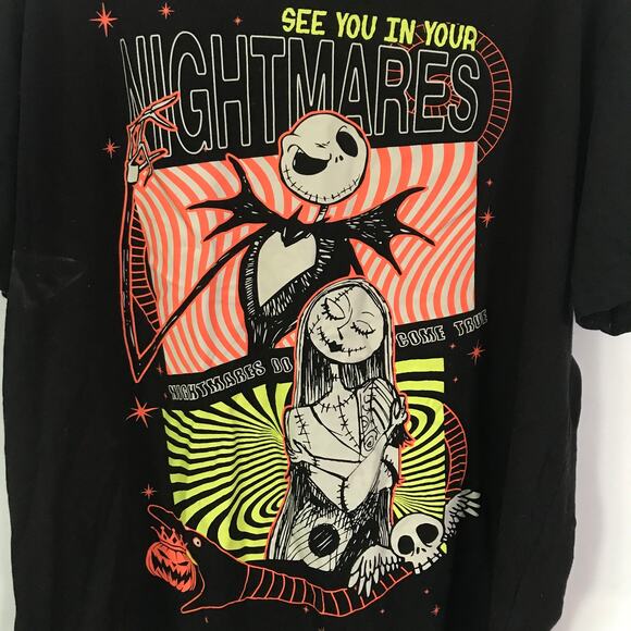 Disney Tee Shirt Unisex XXL Tim Burton Nightmare Before Christmas Halloween - Picture 4 of 6